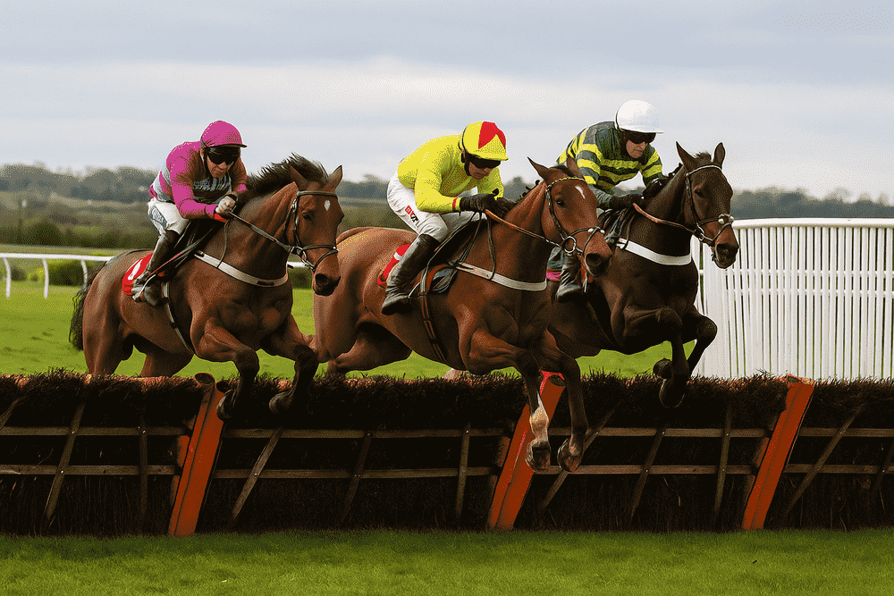 Olly Murphy horses to follow 2025/26 – three National Hunt horses jumping a hurdle