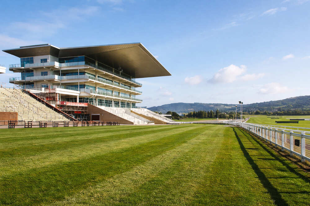 Cheltenham Racecourse grandstand at Prestbury Park during the Cheltenham Festival 2026
